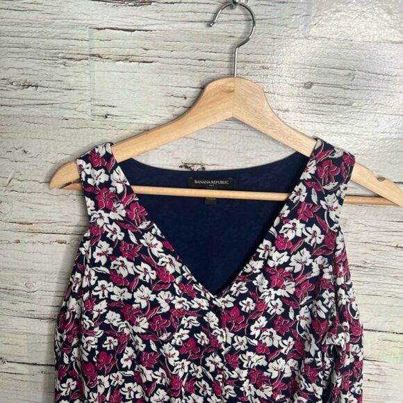 Banana  republic white pink cold shoulder long sleeve dress size 4 - Picture 5 of 9